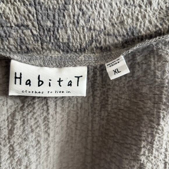 Habitat Clothes to Live In Gray Artsy Open Front Jacket Top Size XL Textured - Picture 8 of 10